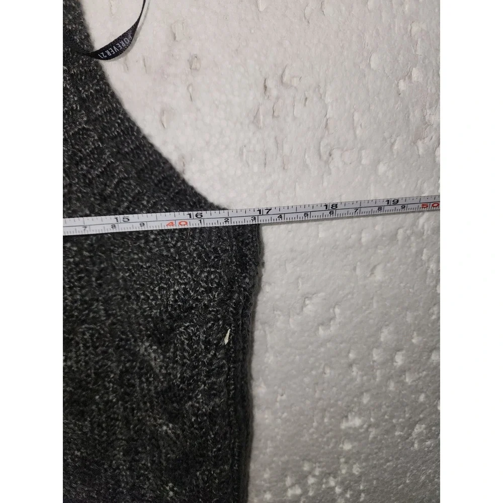 Forever 21 Sweater Top Women Large Dark Gray Knitted Sleeveless Cropped - Picture 11 of 11